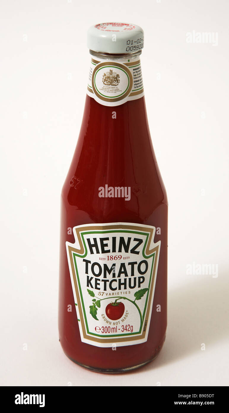 bottle heinz tomato ketchup Stock Photo