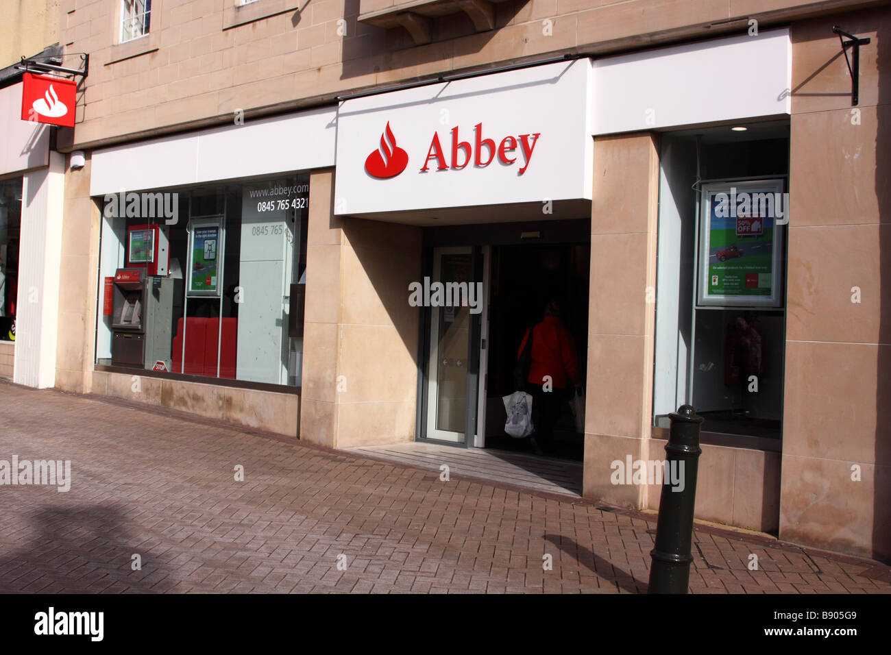 abbey national building society bank santander group shop front mansfield Stock Photo