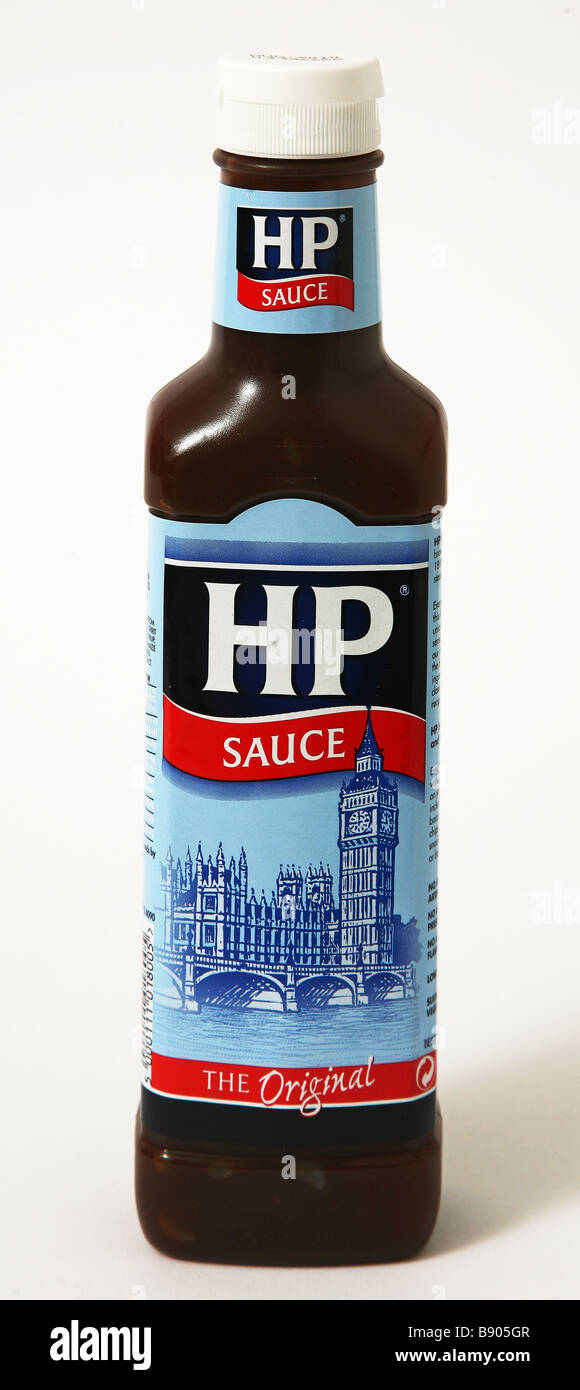 hp brown sauce squeezy bottle Stock Photo