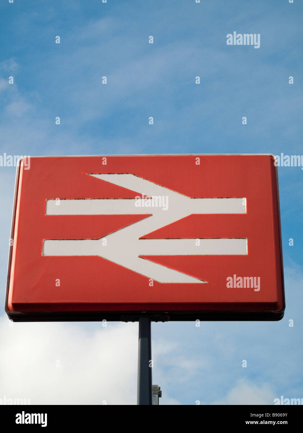 British Rail sign at Peterborough railway Station. Cambridgeshire Stock Photo