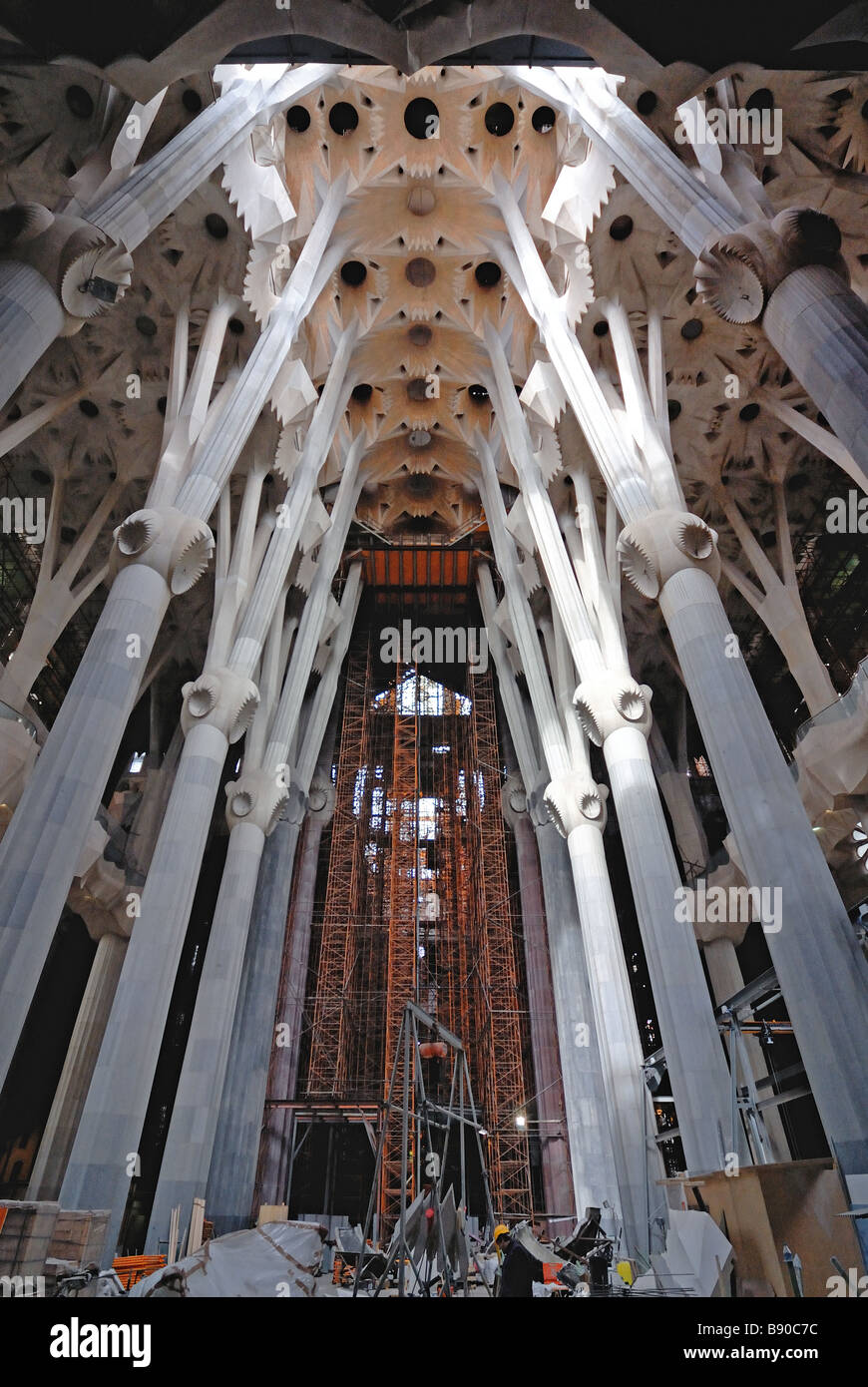 Europe Spain Catalonia Barcelona construction site of the Sagrada