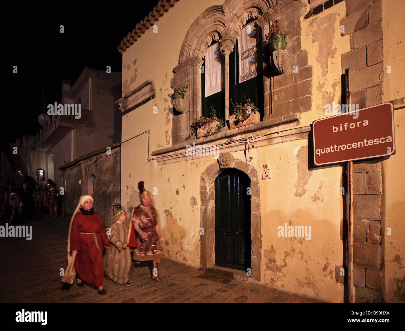 Via crucis, Savoca, Sicily, Italy Stock Photo