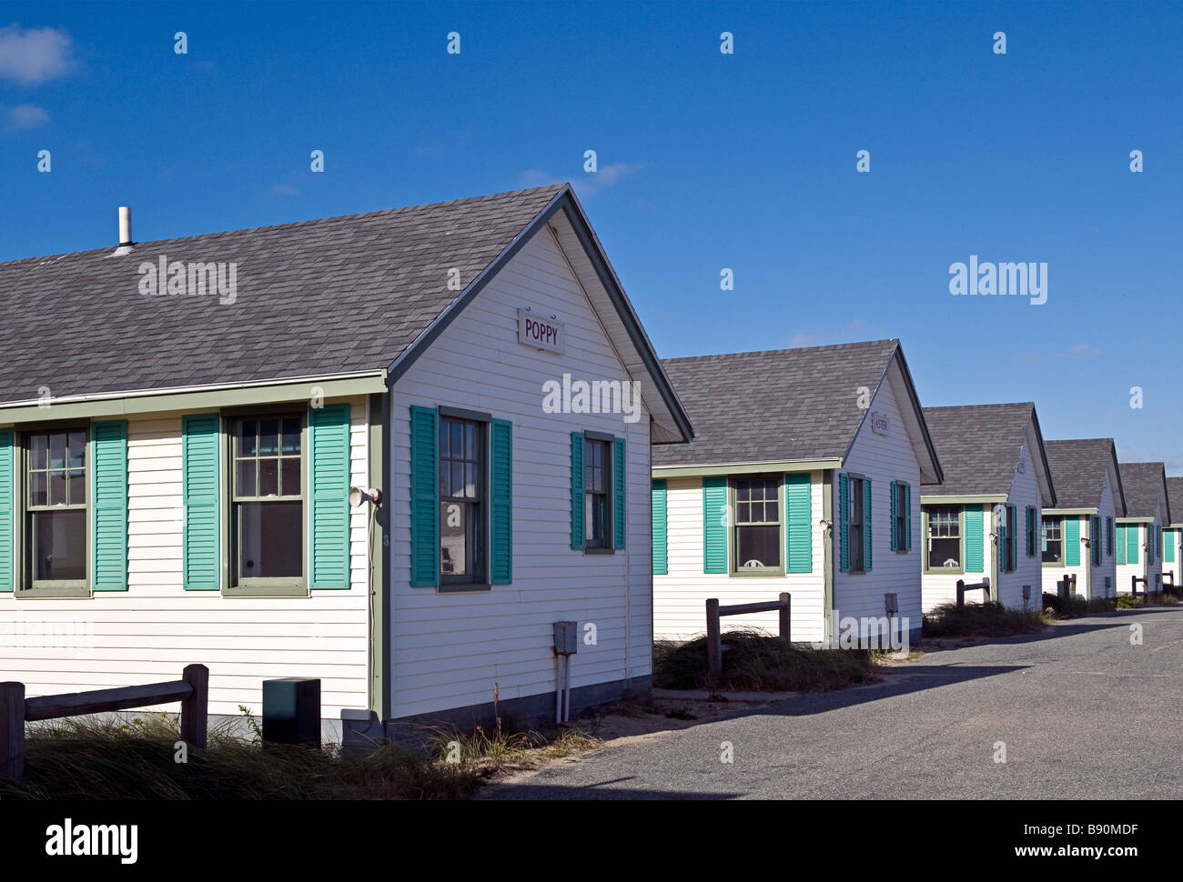 Cottages, Truro, Cape Cod Stock Photo