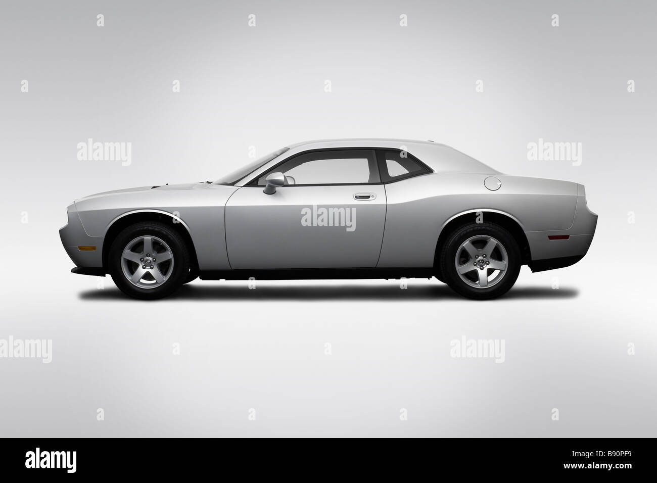 2009 Dodge Challenger SE in Silver - Drivers Side Profile Stock Photo