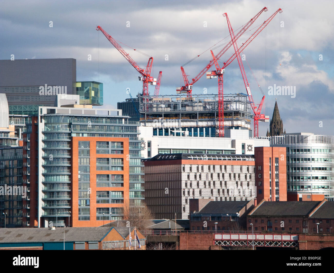 building sites around Manchester. Stock Photo