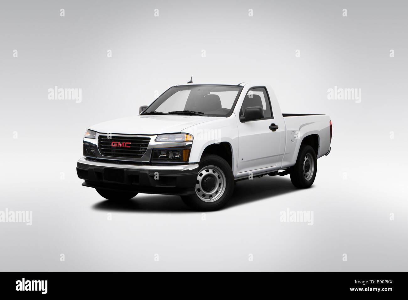 2009 GMC Canyon in White - Front angle view Stock Photo