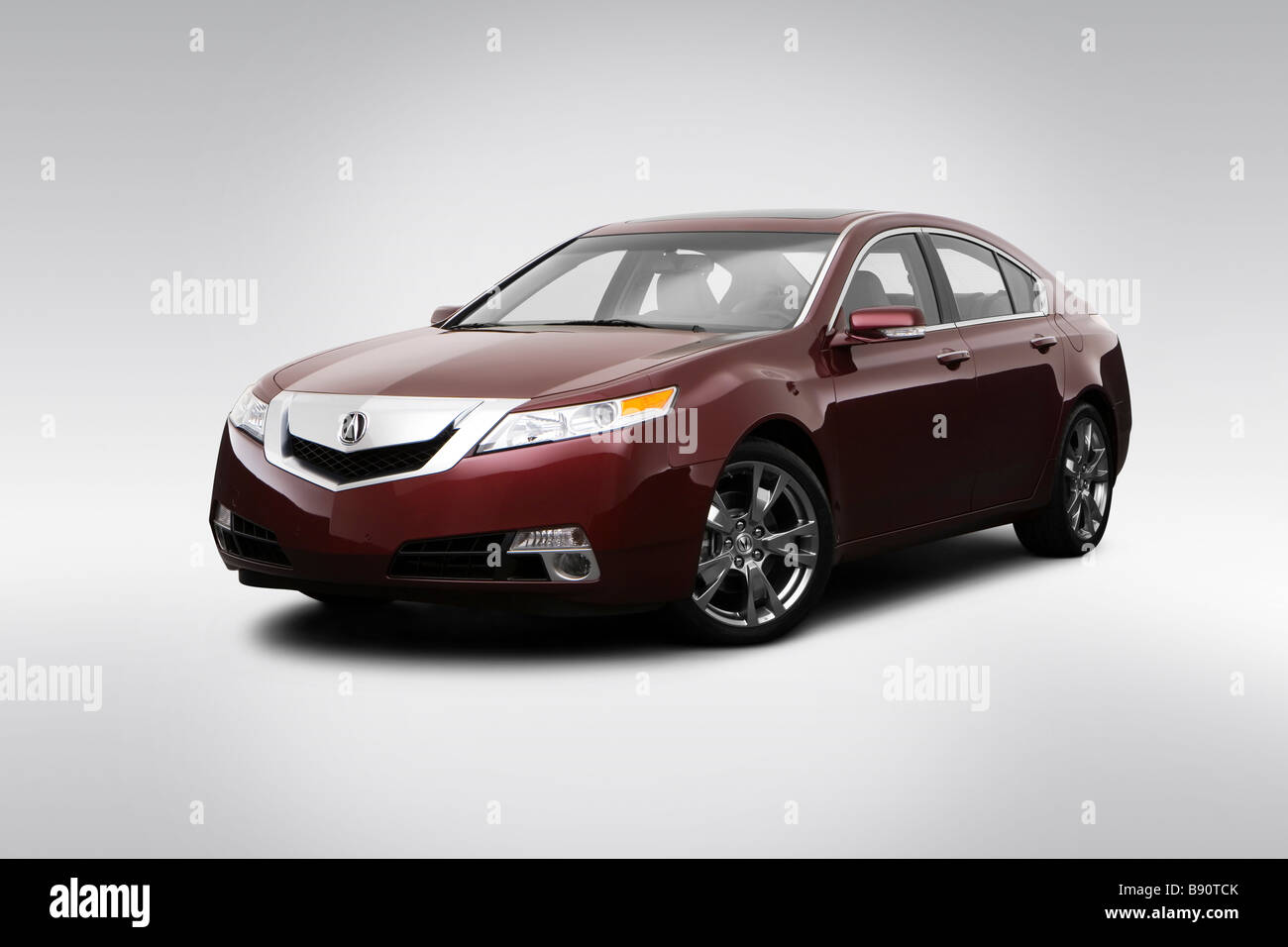2009 Acura TL Type-S in Red - Front angle view Stock Photo