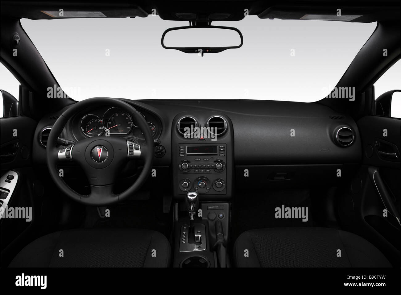 2009 Pontiac G6 GT in White Dashboard, center console, gear shifter