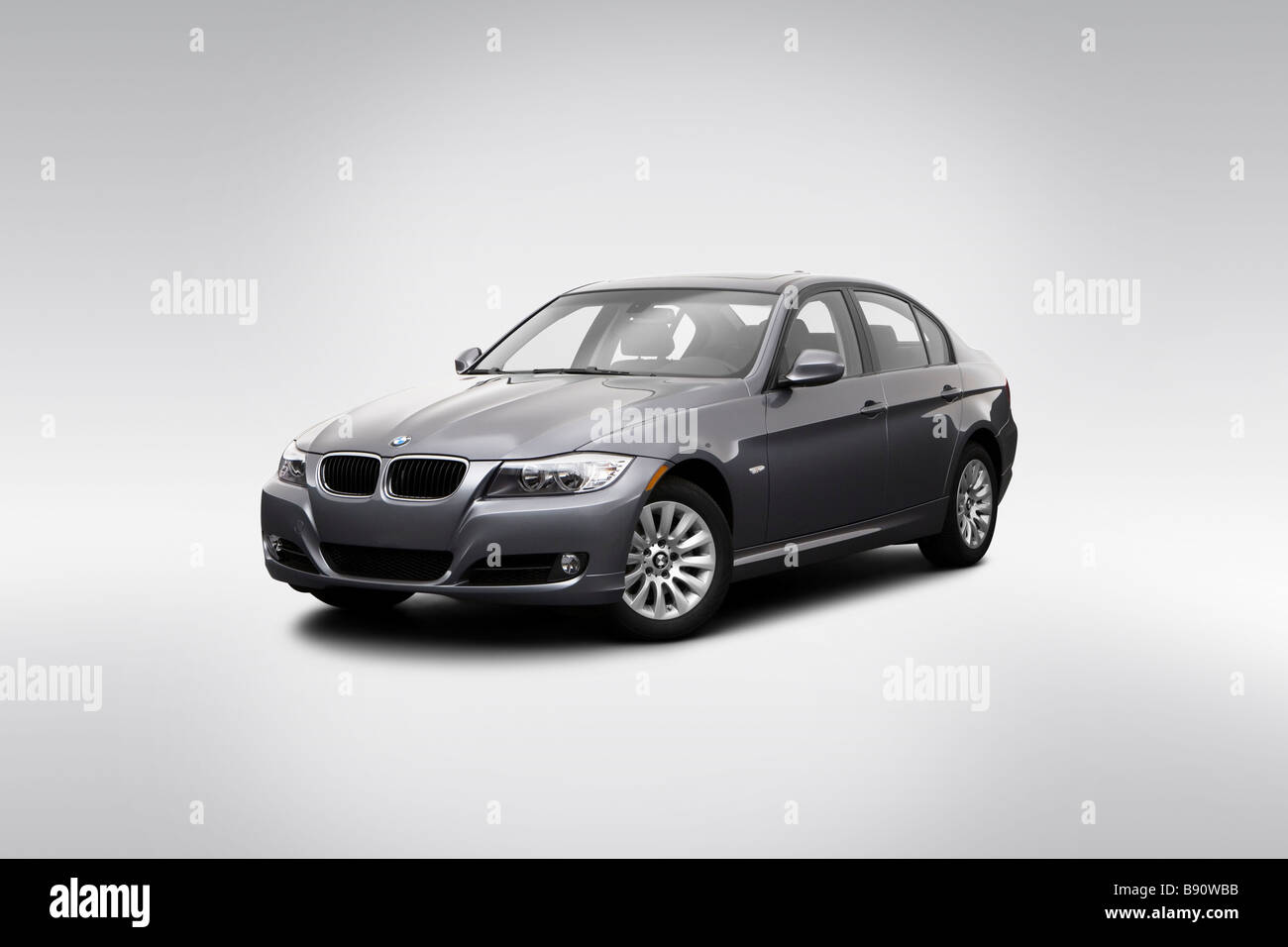 White BMW e91 320i touring with black 18 inch rims Stock Photo - Alamy