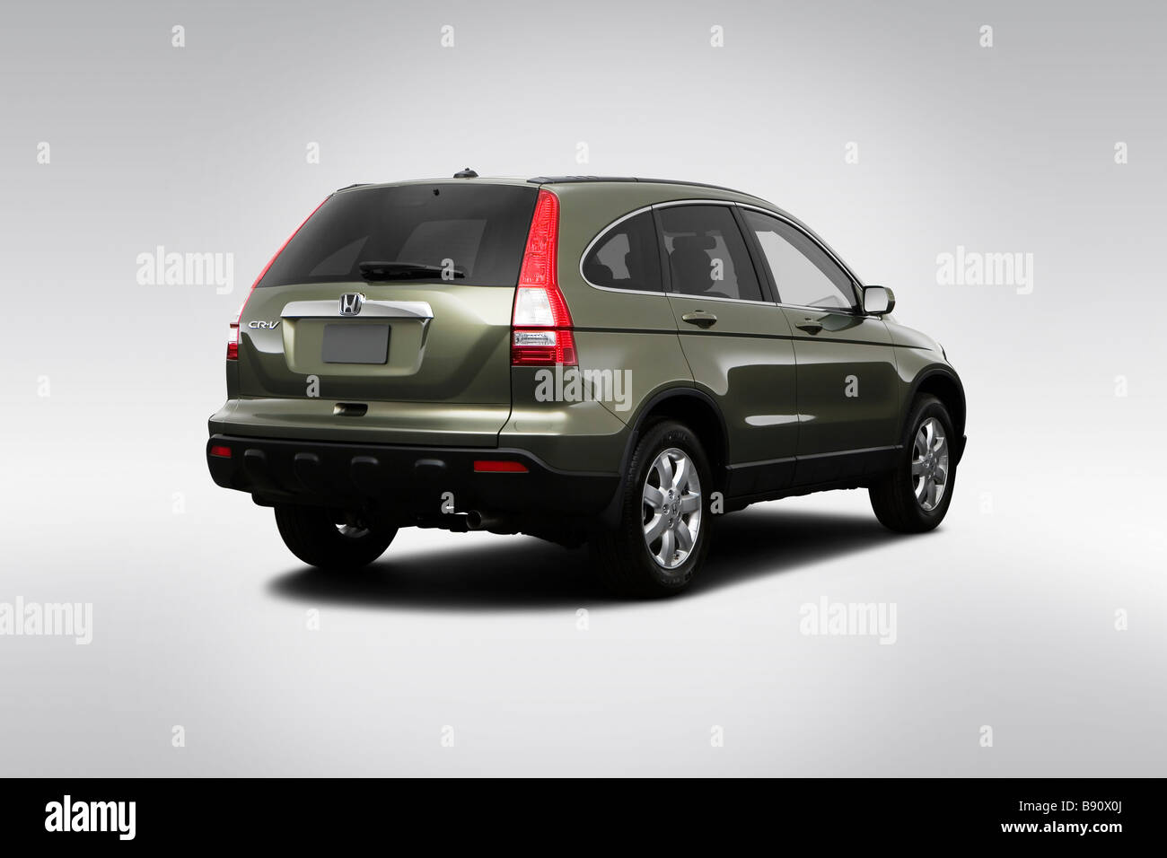 2009 Honda Cr V Ex L In Green Rear Angle View Stock Photo Alamy