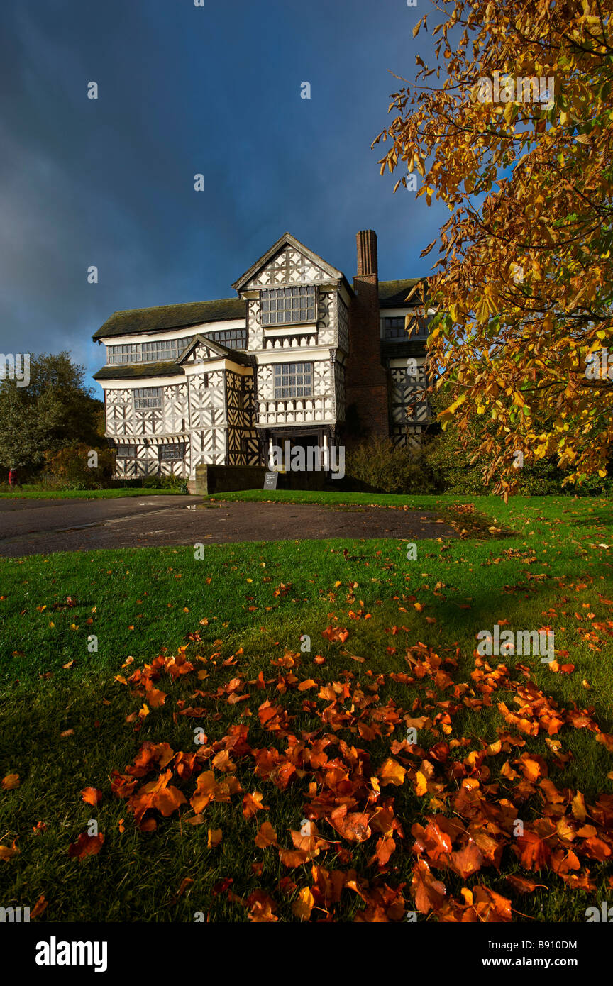 Little Moreton Hall In Autumn Congleton Cheshire UK Stock Photo