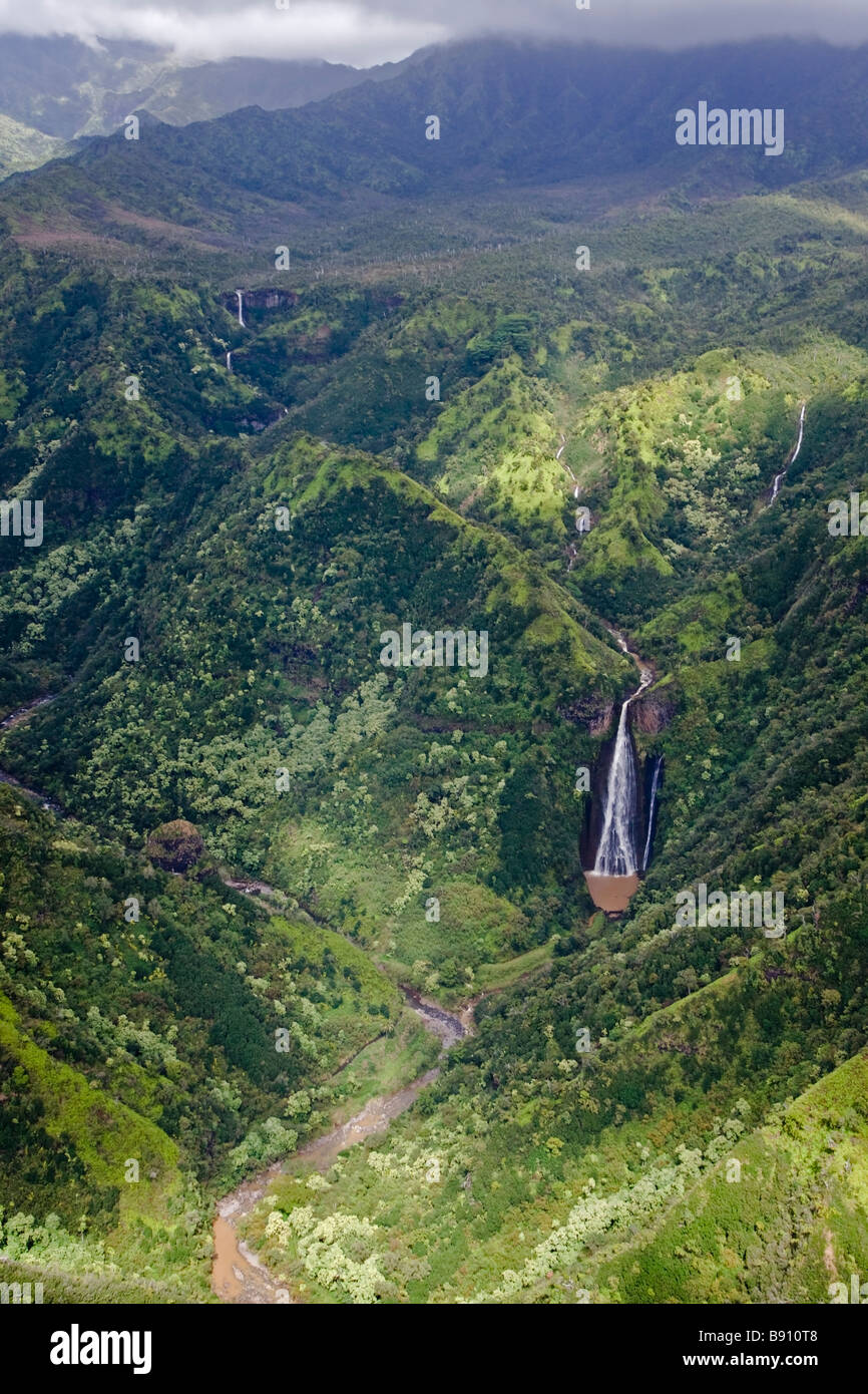 Waterfalls Hanapepe Valley Kauai Hawaii USA Stock Photo Alamy