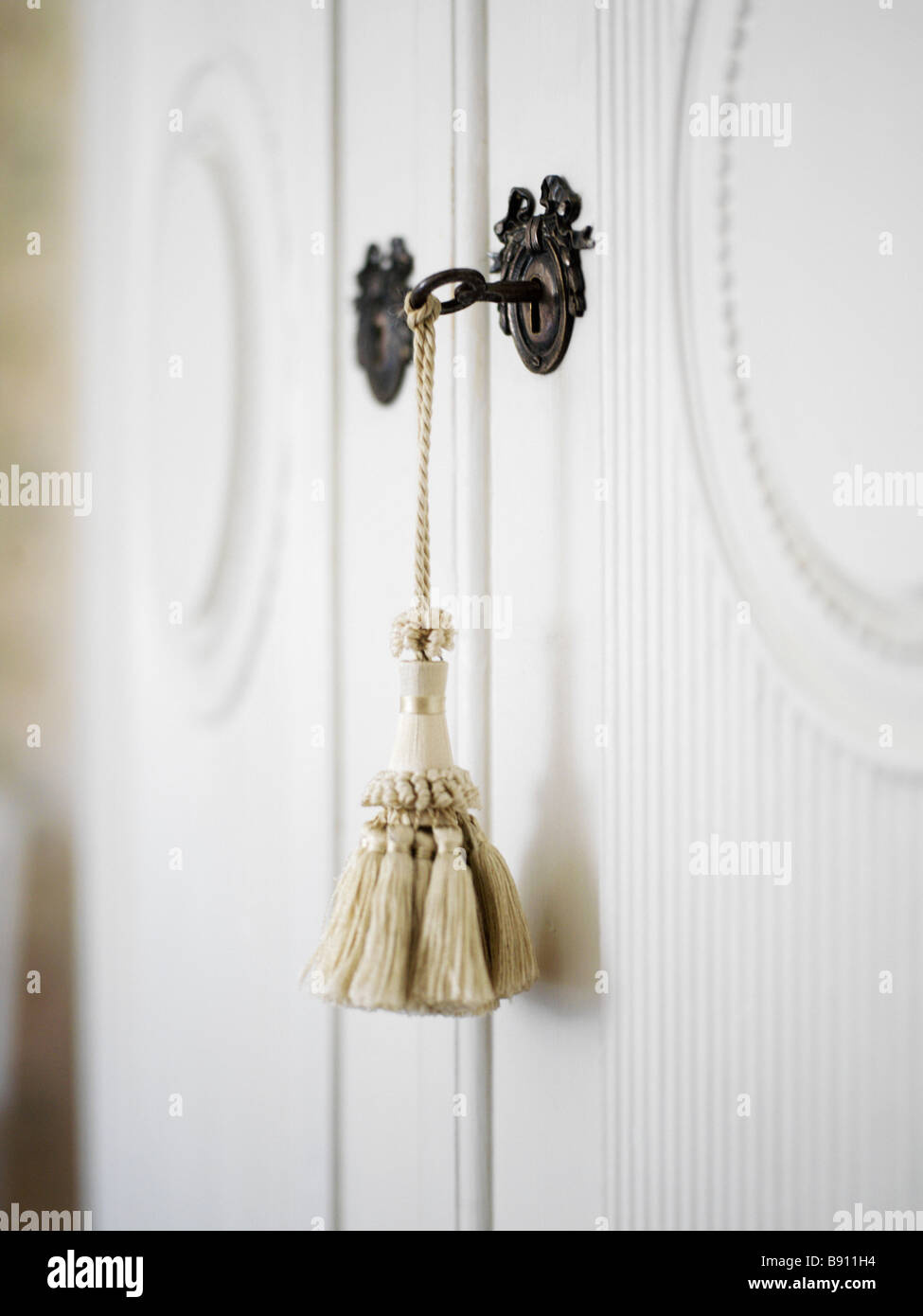 A key in a cupboard Stock Photo Alamy