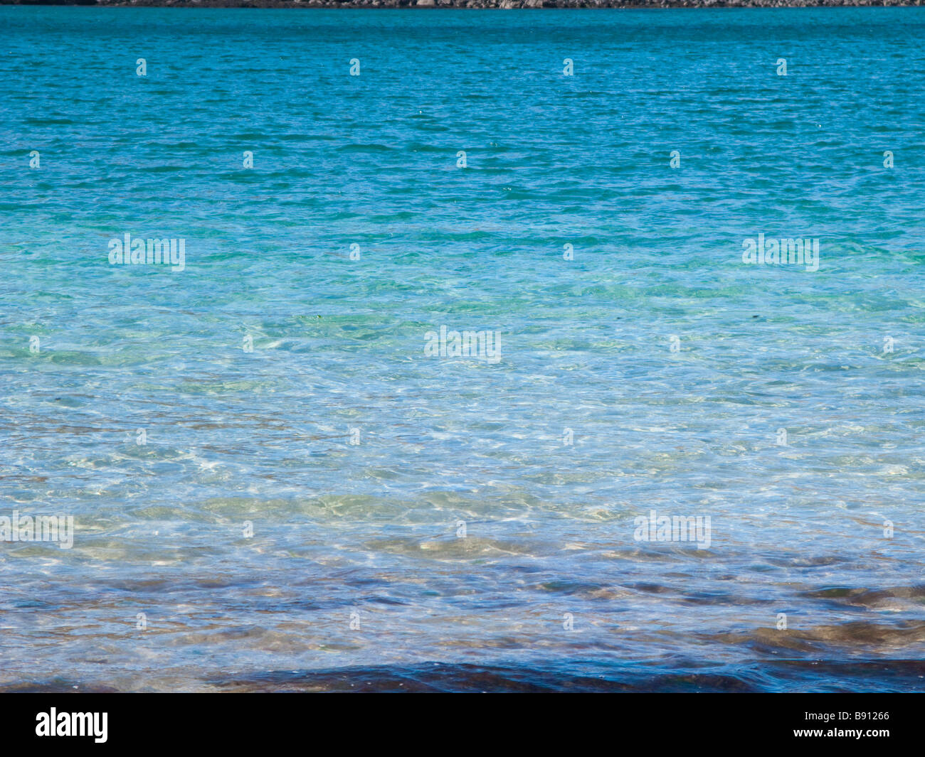 Calgary Bay with clear turquoise sea Stock Photo