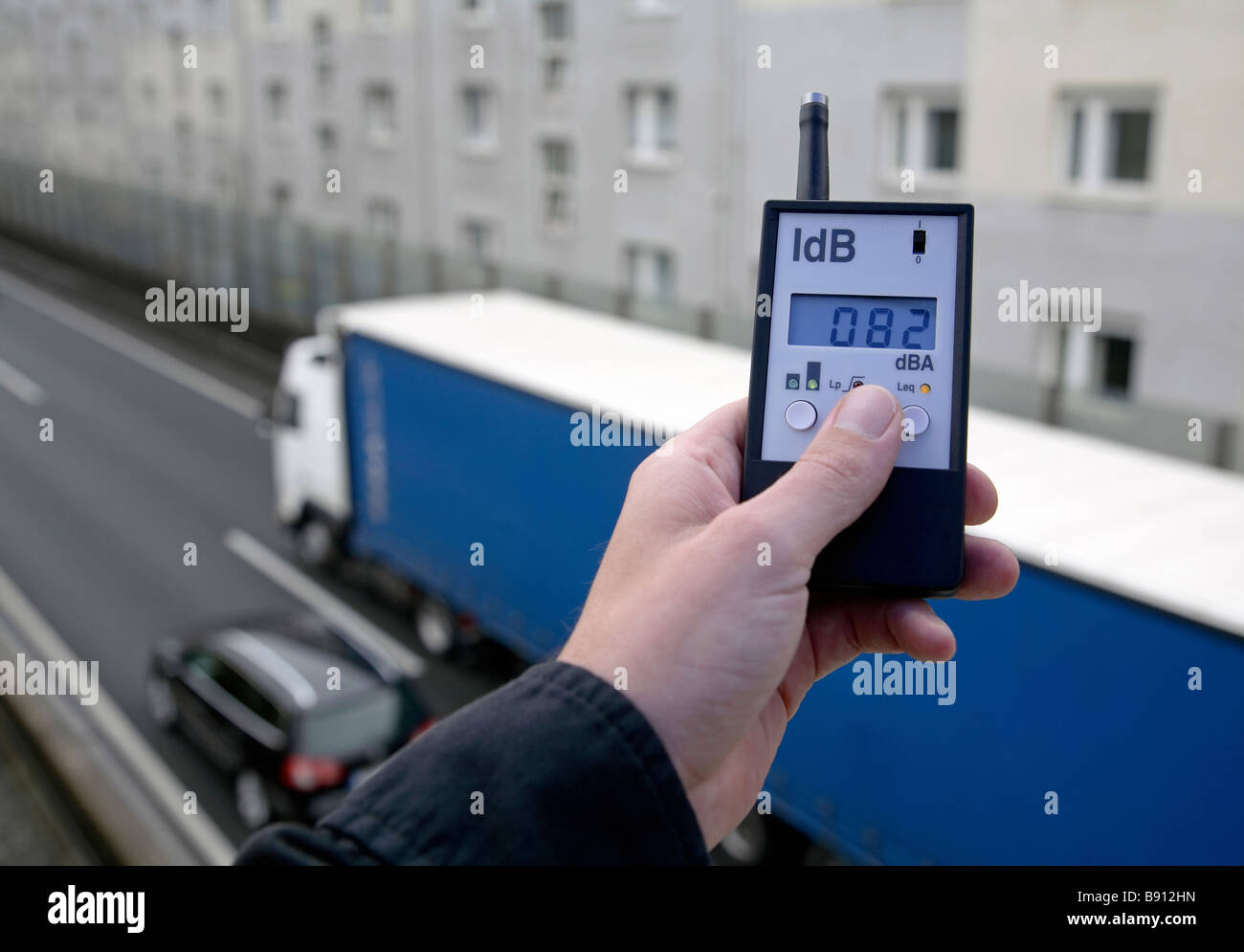 Measuring of noise intensity Stock Photo