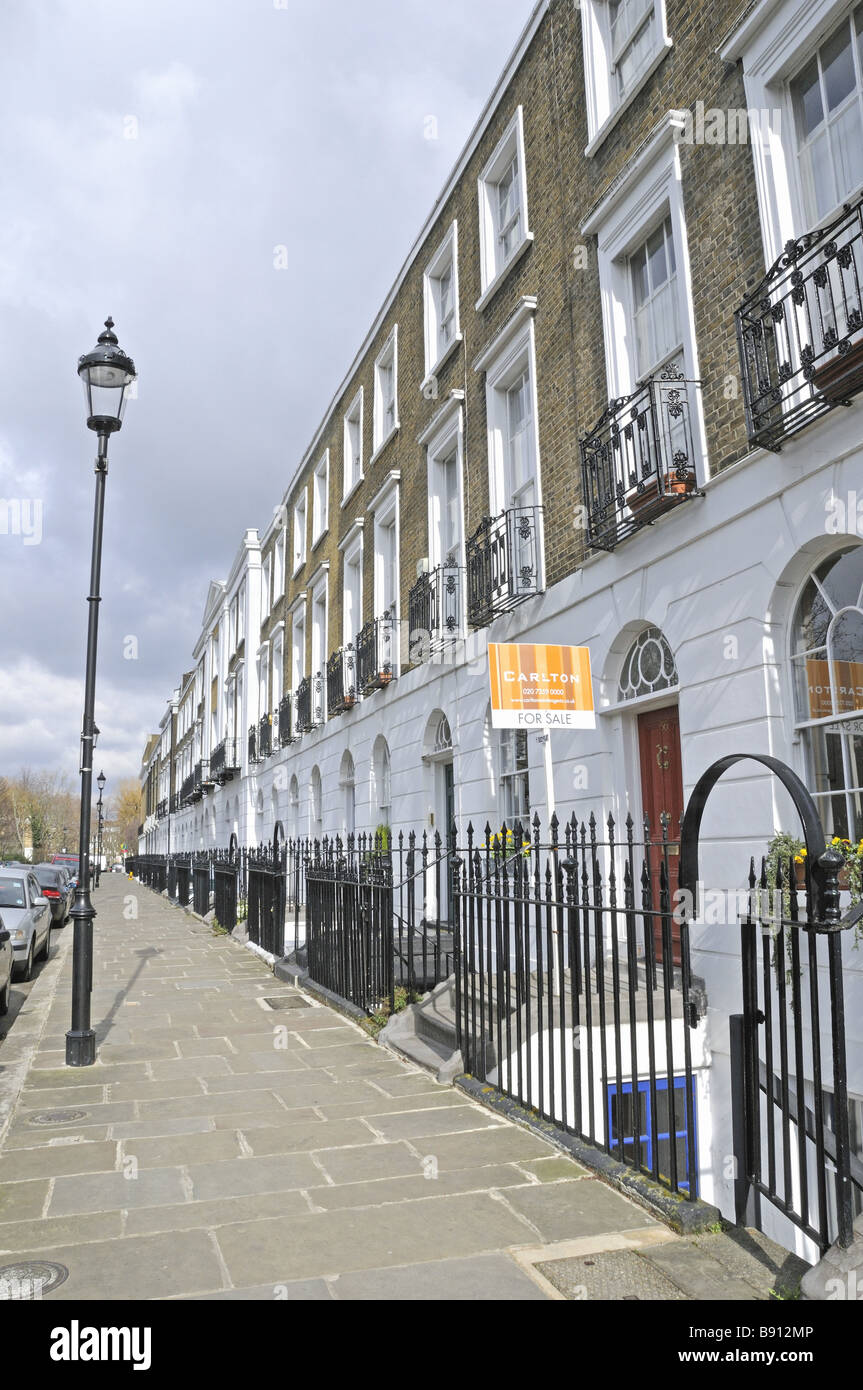 terraced houses Gibson Square Islington London England UK