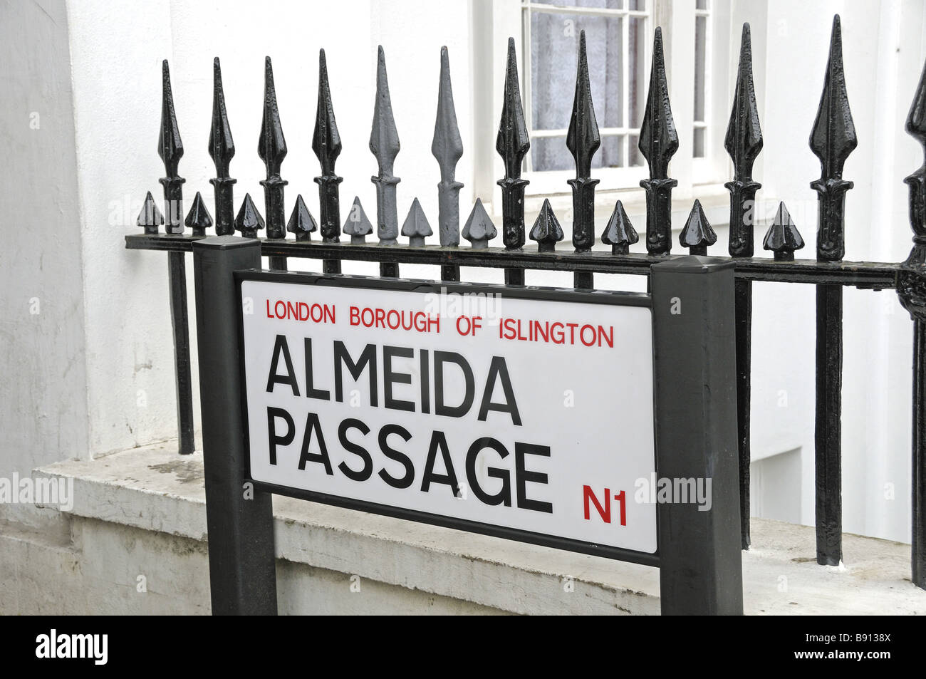 Almeida Passage street sign London Borough of Islington N1 England UK Stock Photo