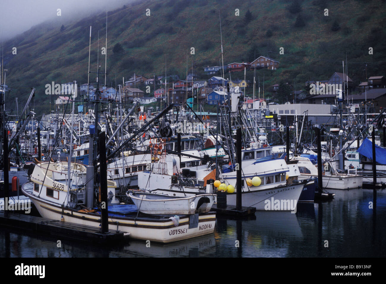 Fishing boats in harbor Kodiak Island Alaska Stock Photo 22767179 Alamy