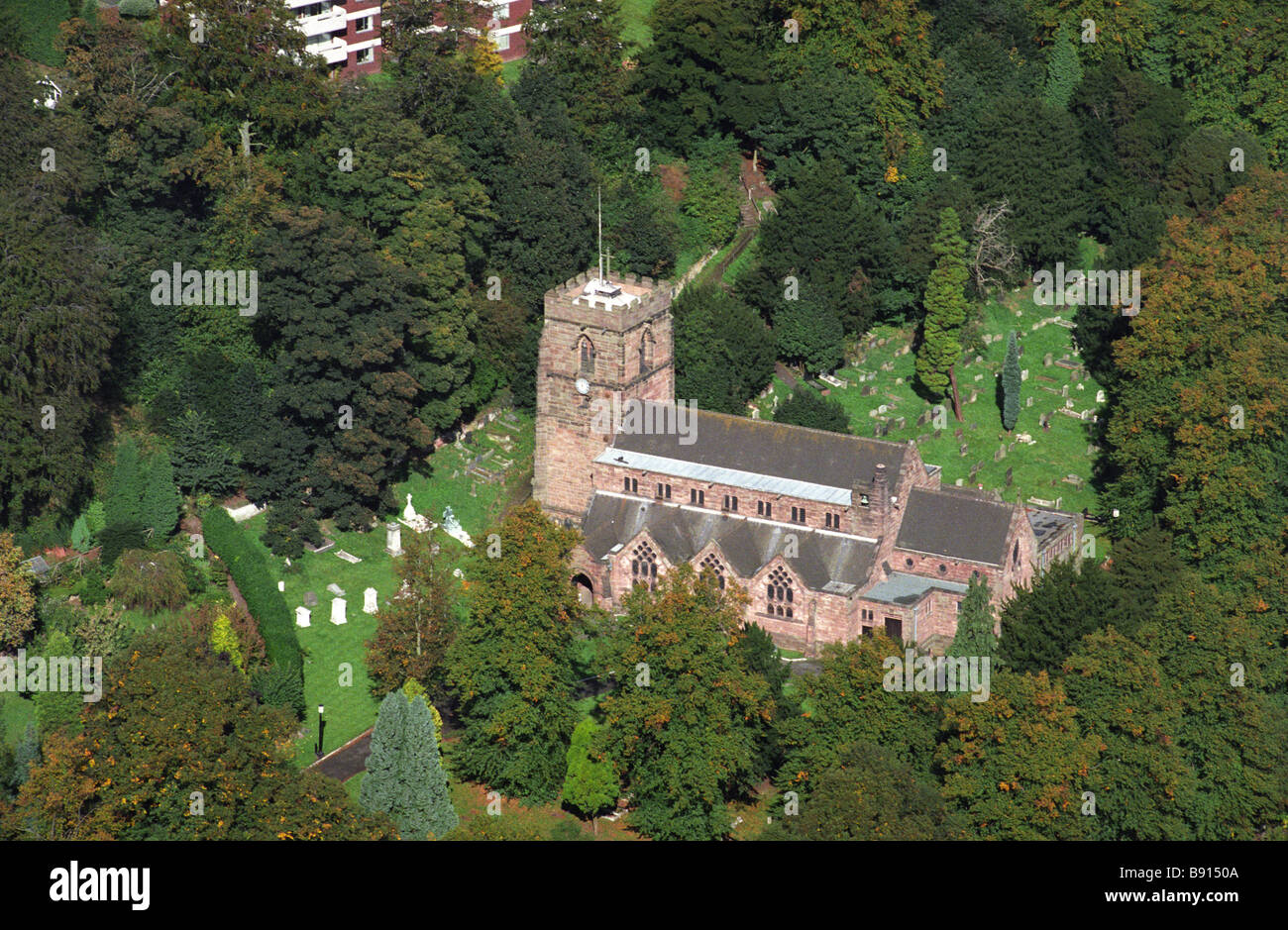 Aerial view of St Michaels Church Tettenhall Wolverhampton West