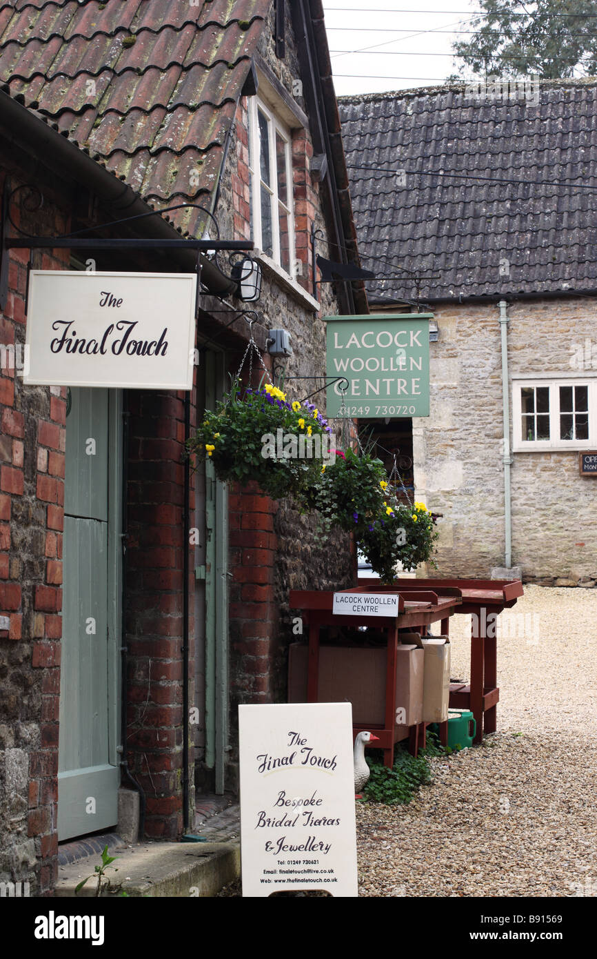 Craft shops in Lacock, Wiltshire, England, UK Stock Photo