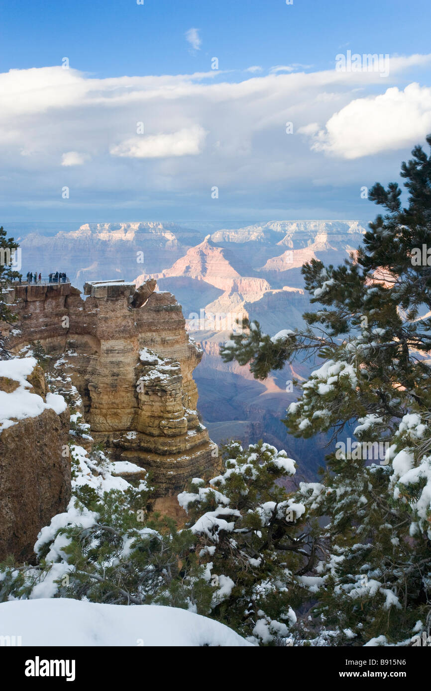 Snow Rim Snow South Rim Grand Canyon Arizona USA Stock Photo - Alamy