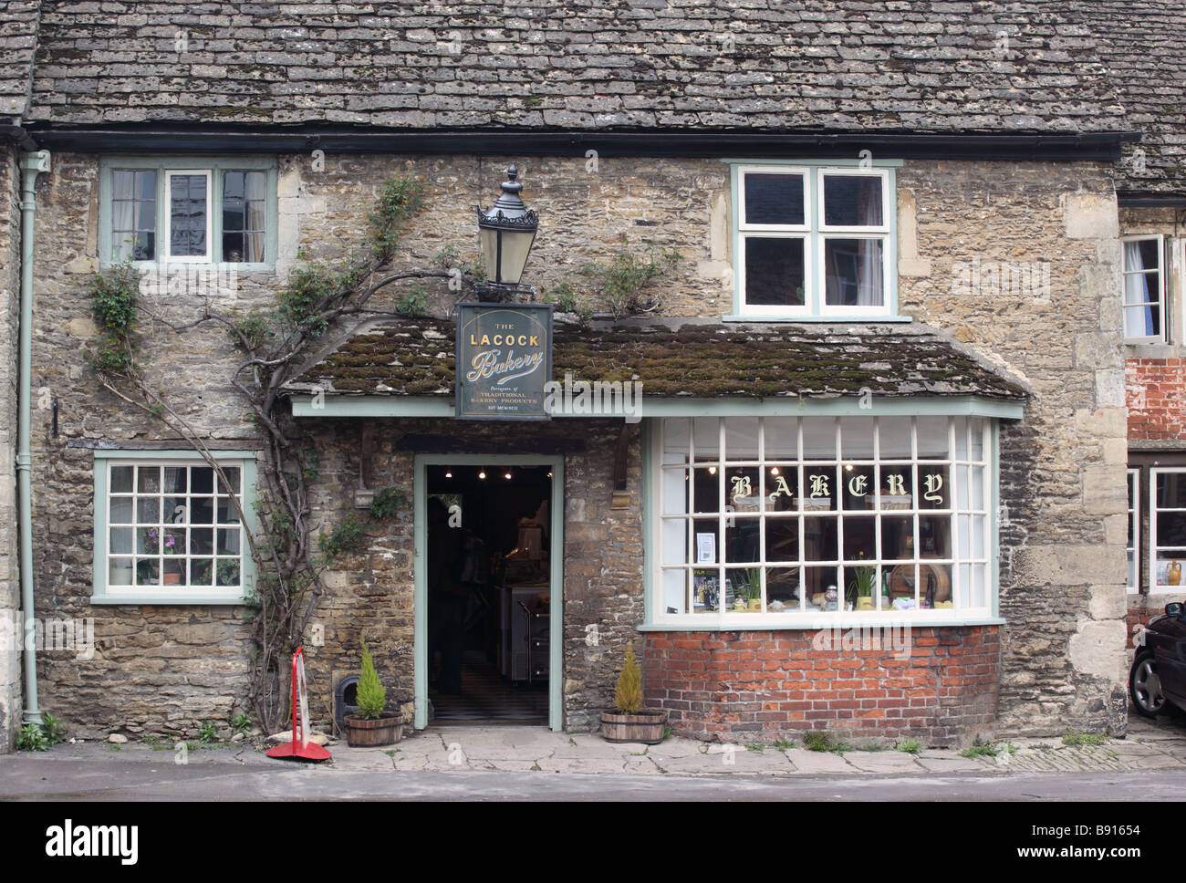 The Lacock Bakery, Lacock Village, Wiltshire, England, UK Stock Photo