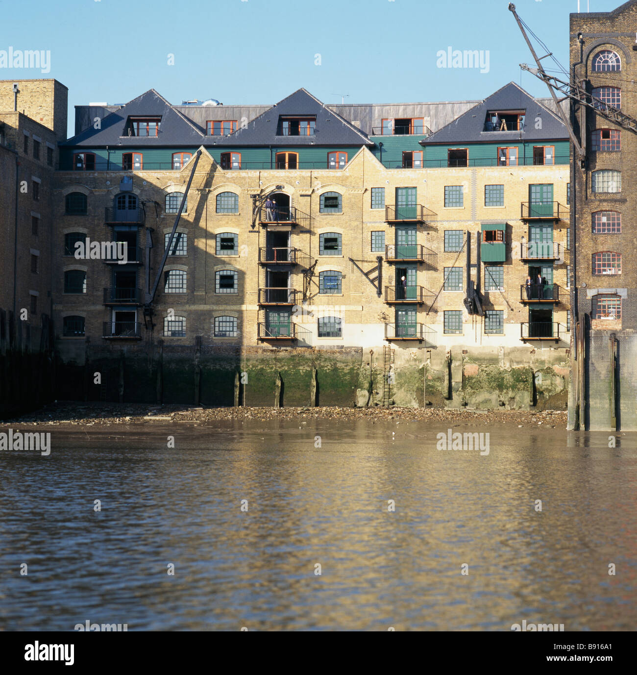 Limehouse on river Thames, London. Warehouse conversion Stock Photo Alamy