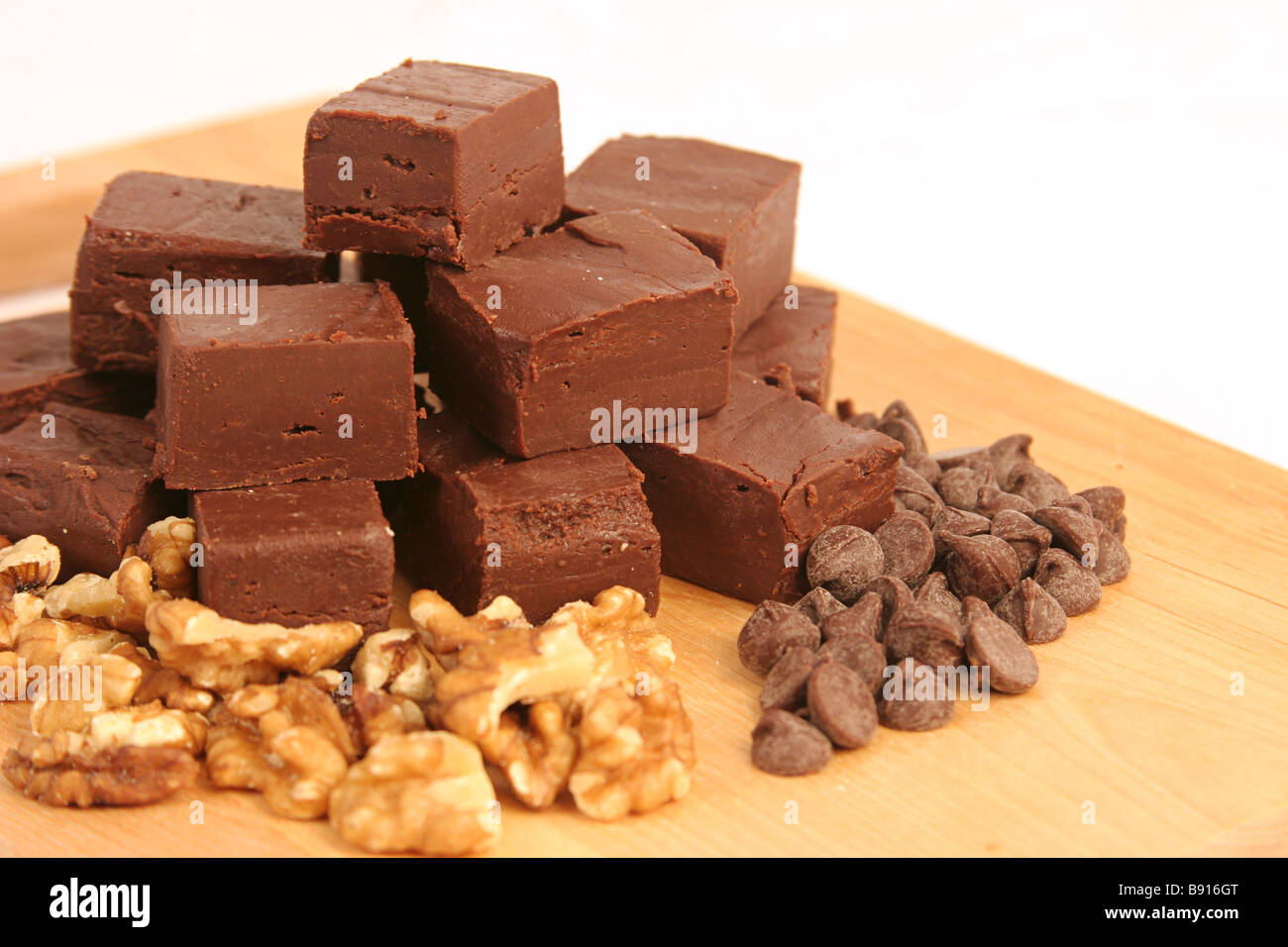 Delicious homemade chocolate fudge Stock Photo - Alamy