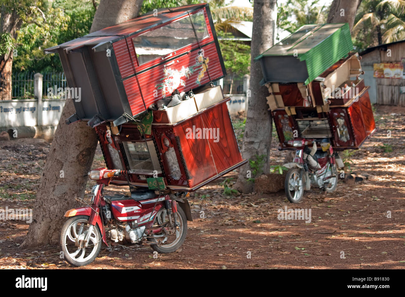 Moving Everything By Scooter Except The Kitchen Sink Kampong Cham