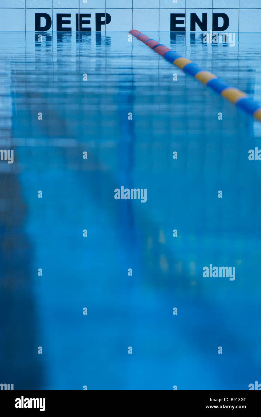 Deep End of swimming pool Stock Photo