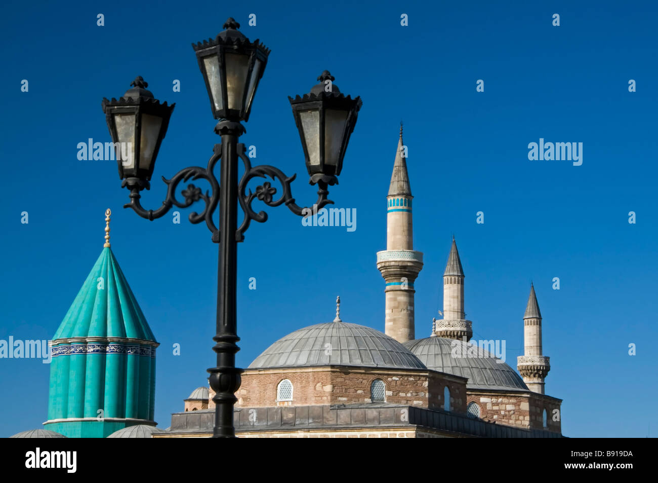 Turbe Tomb of Mevlana Celaleddin Rumi and Haci Bektas Mosque Konya Turkey Stock Photo