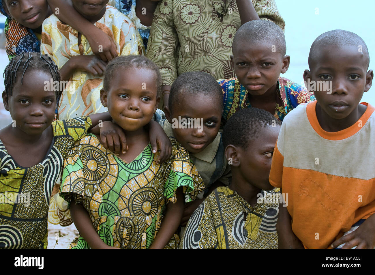 children in village near Lagos, Nigeria Stock Photo