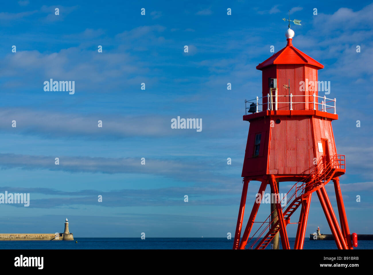 England Tyne Wear South Shields The South Groyne Lighthouse in South