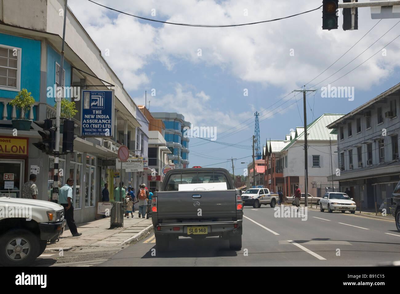 The Streets Of Castries, Capital Of St Lucia Stock Photo, Royalty Free ...