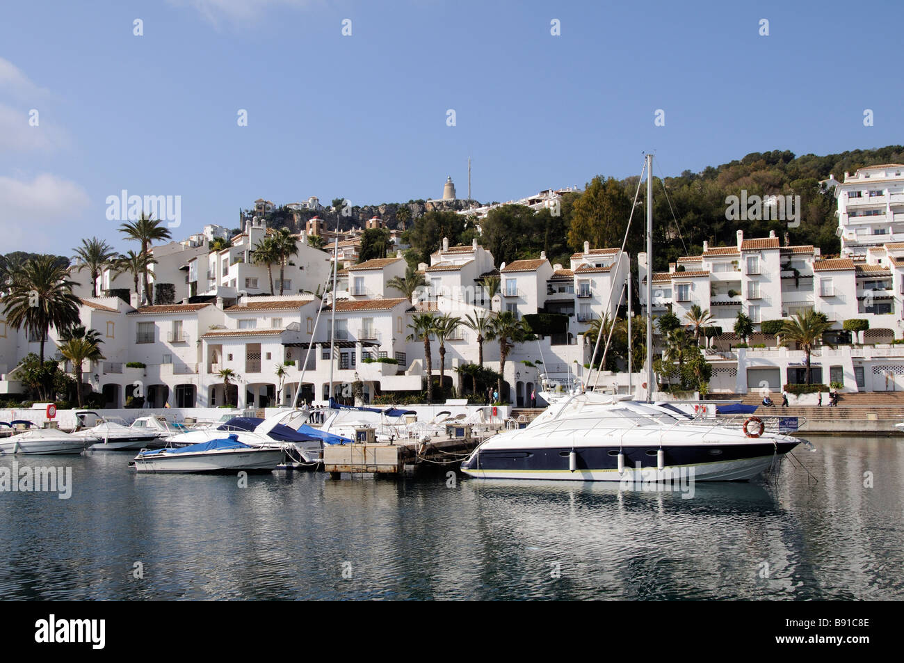 Marina del Este on the Costa Tropical Andalucia southern Spain Holiday homes and apartments set around the harbour Stock Photo