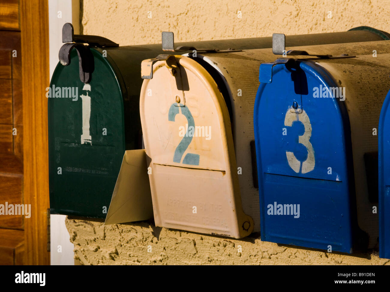 Mailboxes at an apartment building Venice Beach Los Angeles County