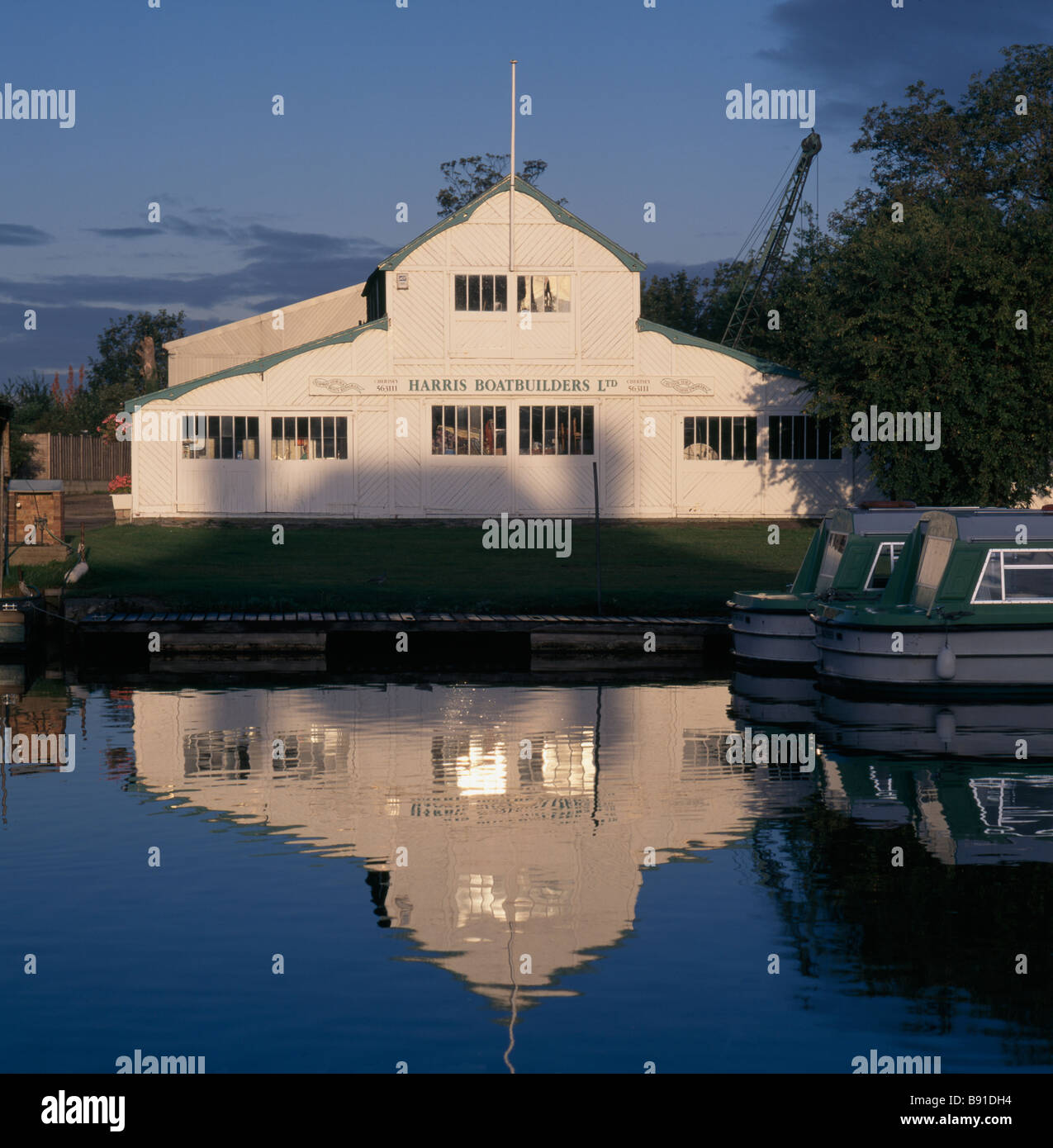 Laleham boatyard on the river Thames, Staines, Surrey Stock Photo Alamy