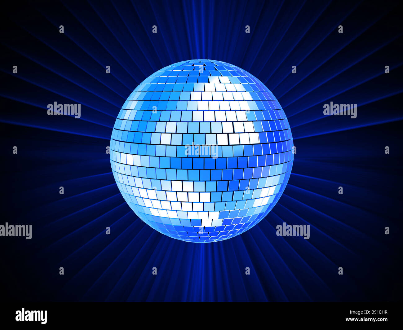 blue disco sphere Stock Photo