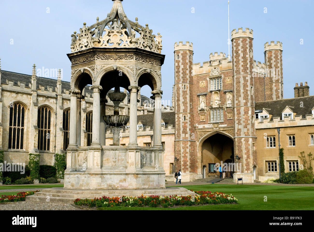 Lawns of Trinity College , Cambridge , England Stock Photo