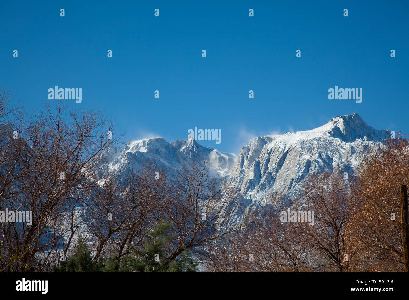 Snow covered mountains Stock Photo - Alamy