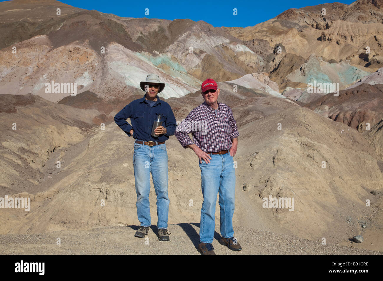 People hiking in Death Valley National Park Stock Photo - Alamy