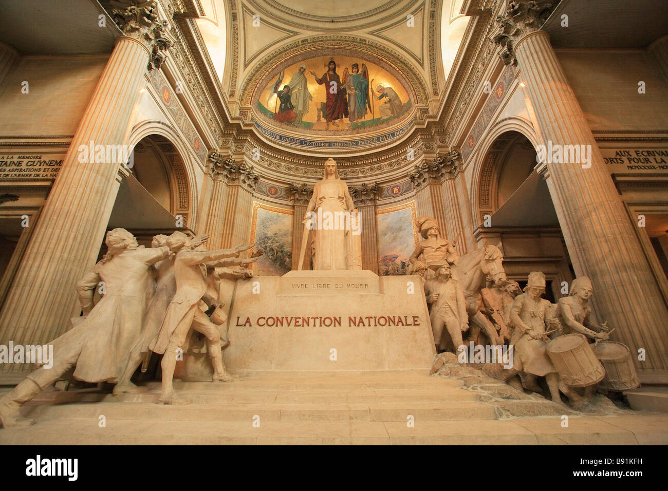 INTERIOR VIEW OF THE PANTHEON PARIS Stock Photo