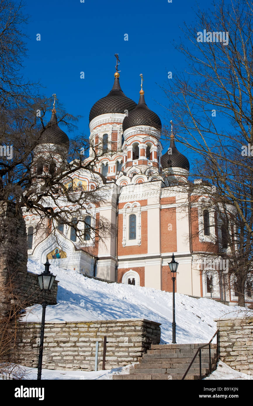 Alexander Nevsky cathedral. Tallinn Stock Photo