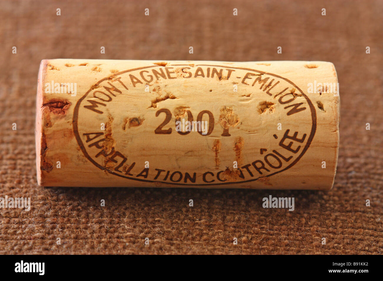 Montagne Saint Emilion wine cork stopper Stock Photo