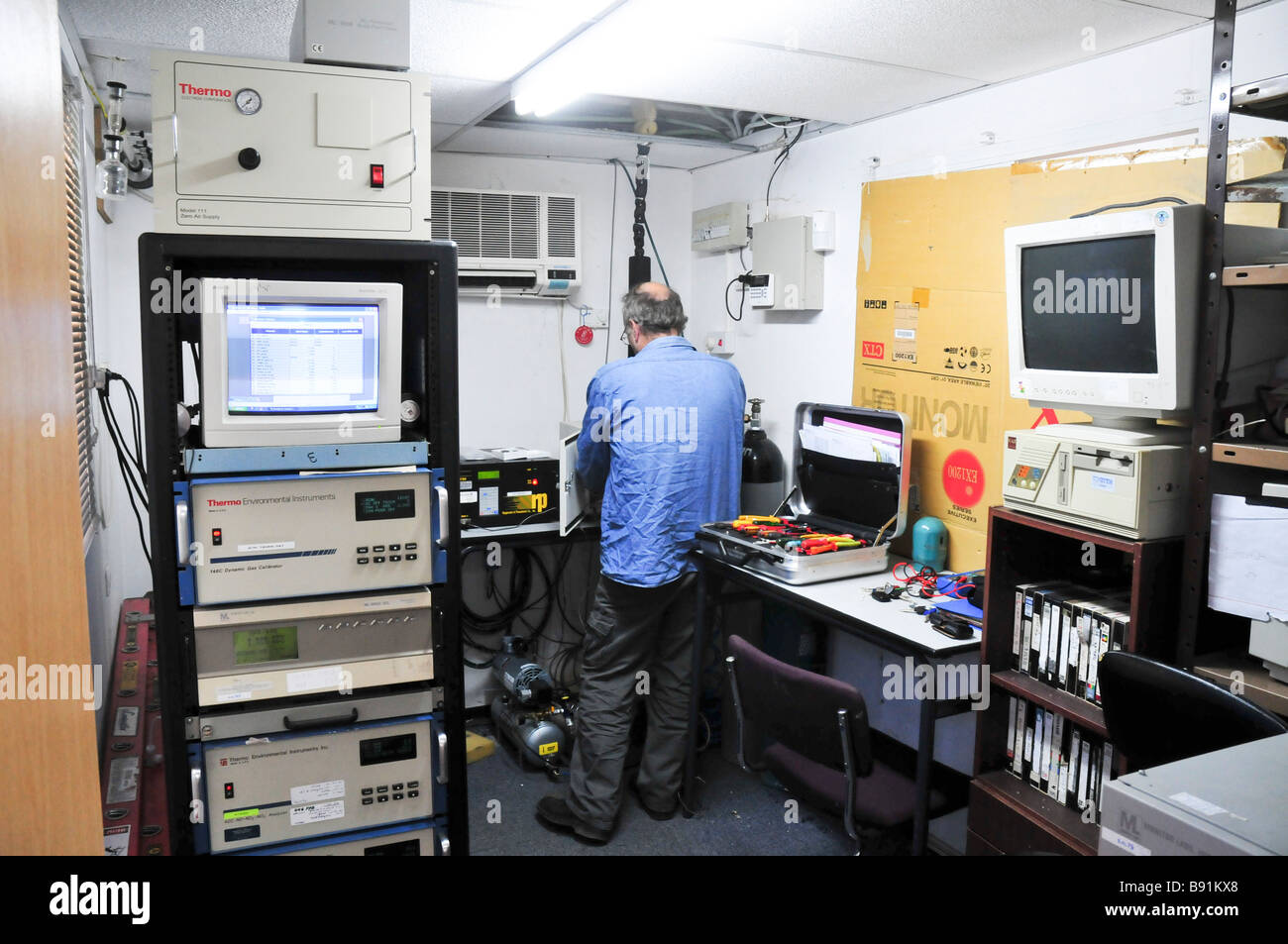 Israel Carmel Mountain Air Pollution monitoring station Stock Photo Alamy