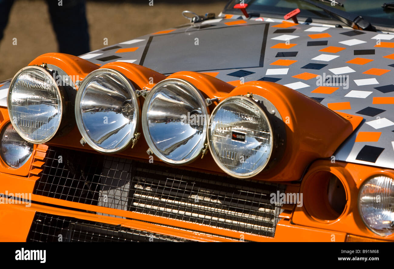 Headlights in orange Stock Photo Alamy