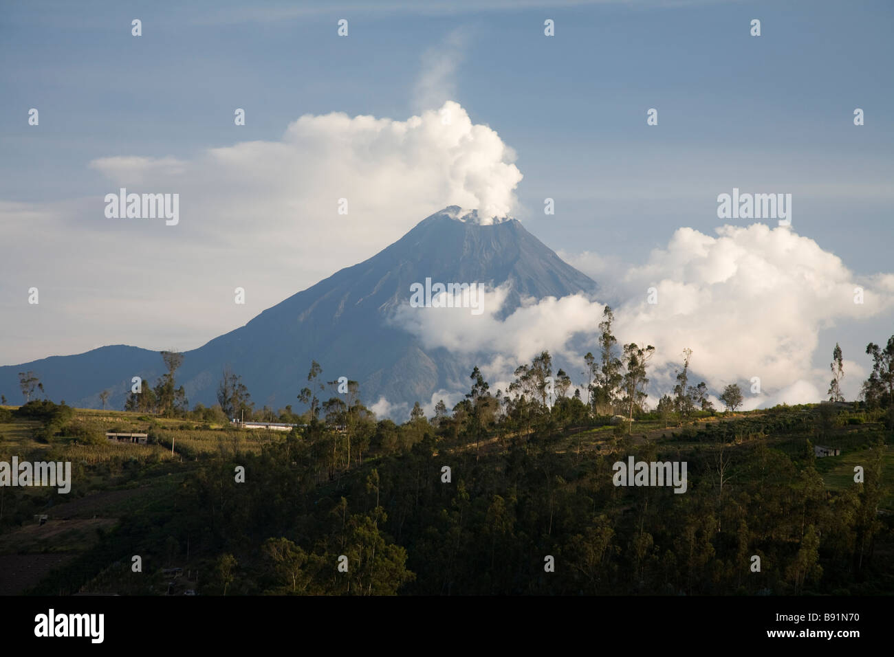 Volcano Tungurahua, Banos district, Ecuador Stock Photo