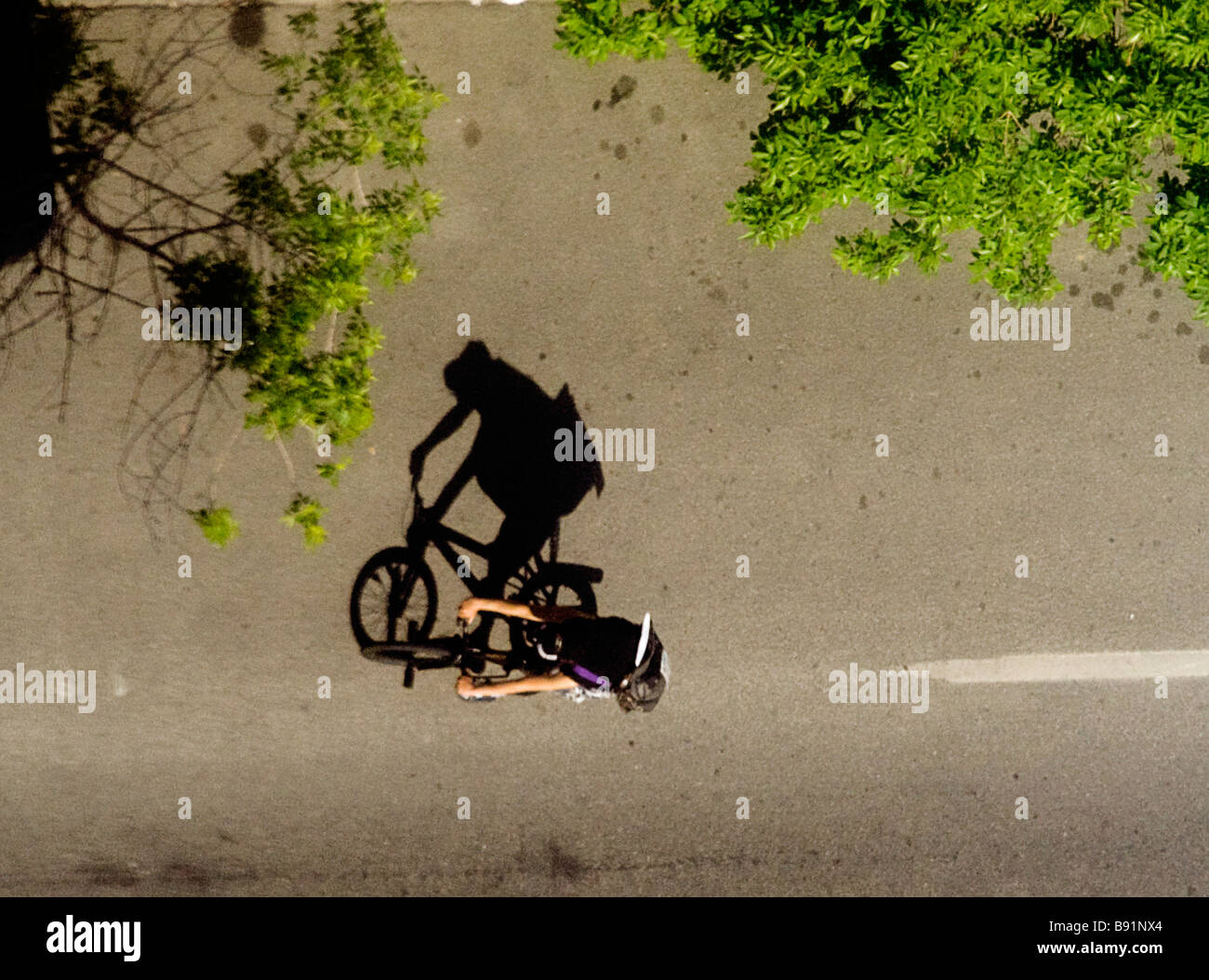 bike riding downtown