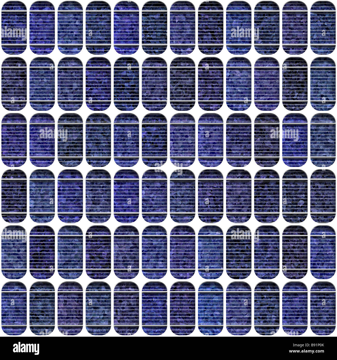 great image of blue solar cells in a panel Stock Photo