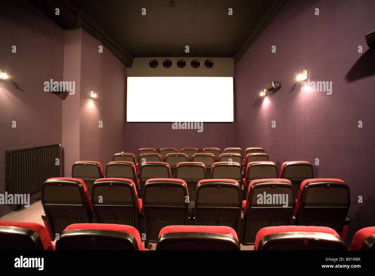 empty cinema auditorium Stock Photo